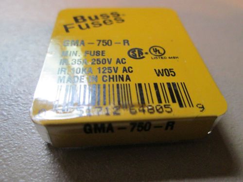 Buss Fuse GMA-750-R - Pack of 5