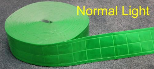 50-yard roll light green gloss sew on reflective tape pvc 2&#034; for sale