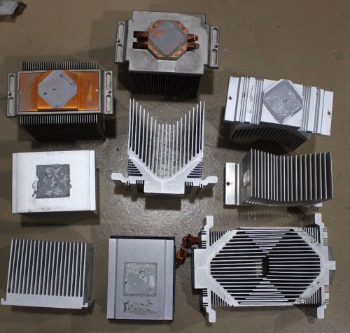 Lot of 10 various assorted Aluminum and Copper/Aluminum Heat Sinks MC10