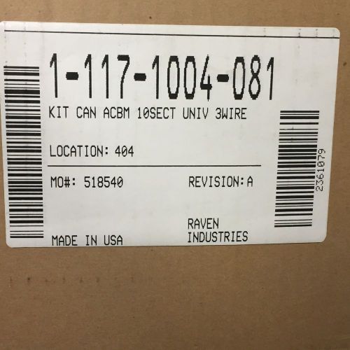 117-1004-081, RAVEN KIT CAN ACCUBOOM 10 SECTION UNIV 3 WIRE