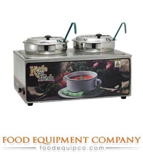 Winco ESM-27KNB Soup Merchandiser, &#034;Kettle Fresh&#034;, double 7 qt. insets