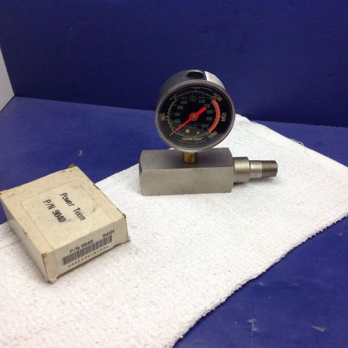 Spx power team new! 9040 0 to 15,000 psi hydraulic gauge ga3 gauge adaptor for sale