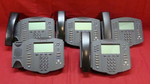 5 LOT POLYCOM OFFICE BUSINESS PHONES TELEPHONES IP 601 SIP VOIP ETHERNET