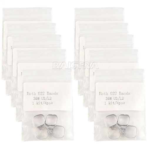 20packs Dental Band &amp;Buccal Tubes Roth .022 38# U3/L2 Stainless Steel Sale
