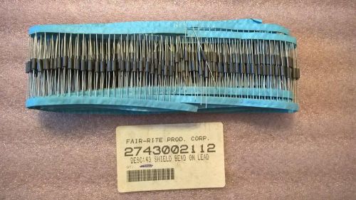 ME53 Lot of 600+pcs Fair-Rite  43 Shield Bead on Lead 25-300 MHz Z=133 Ohm Axial