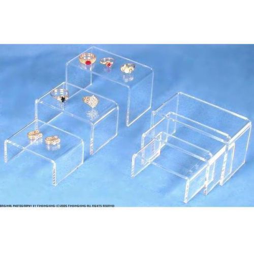 6 clear acrylic jewelry display risers for sale