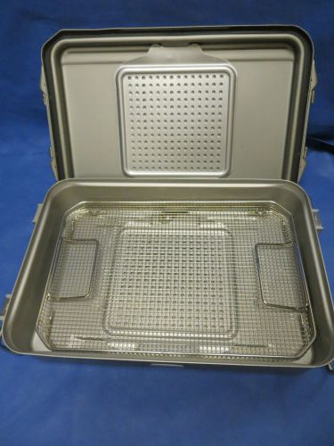 V. Mueller 3/4 Length Sterilization Case Container With Stainless Basket