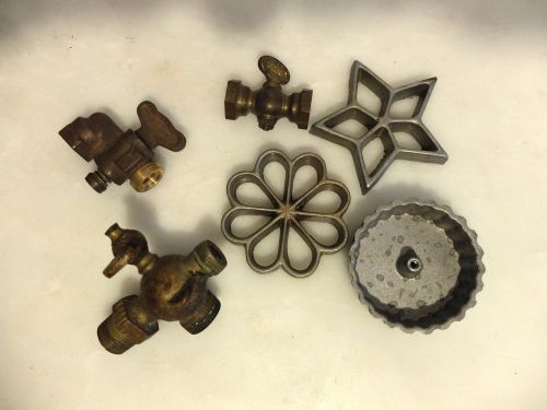 Vintage Solid Brass Valves, Water, Steam, Steampunk Part, Antique, Lot