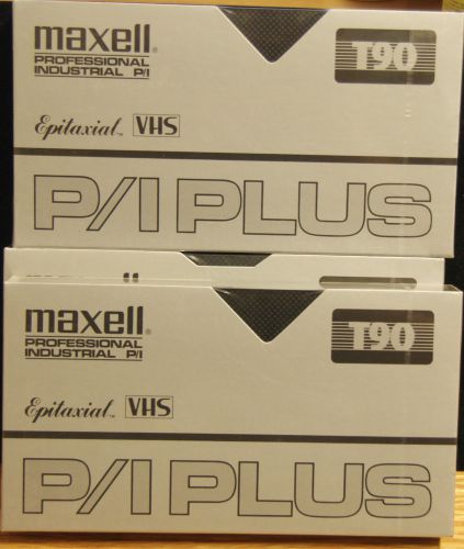 Maxell P/I ( professional &amp; industrial ) Plus T-90 VHS Tapes ( lot of 3 ) - New