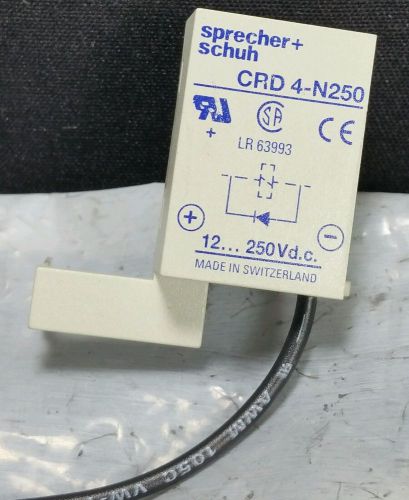 New Sprecher Schuh Suppressor Diode Link CRD 4-N250 12-250 VDC Switzerland