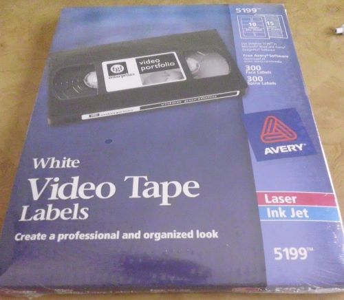 300 Face / 300 Spine Avery White Video Tape Laser Inkjet Printer Labels 5199 NEW