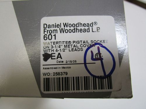 LOT OF 4 DANIEL WOODHEAD PIGTAIL SOCKET 601 *NEW IN BOX*