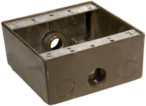 Morris products weatherproof boxes in bronze with outlet holes 0.5&#034; in bronze for sale