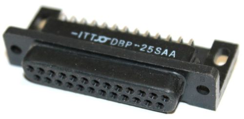 VINTAGE 1989 UNUSED PCB D-SUB 25-PIN FEMALE 2-ROW SERIAL CONNECTOR ITT DBP 25SAA