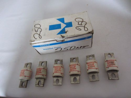 Box of 6 Gould Shawmut A13X250 Fuses 250A 250 Amps Tested