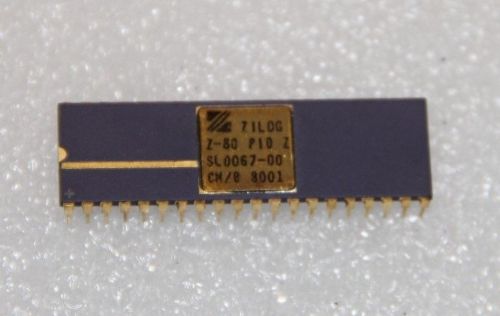Zilog Z80 PIO Ceramic GOLD 40 Pin DIP - First week of 1980 Date Code! Very Cool!