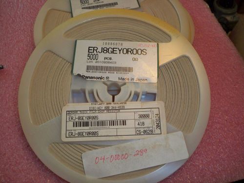 PANASONIC ZEROHM THICK FILM CHIP RESISTORS 20,000 PCD. ERJ8GEY0R00S