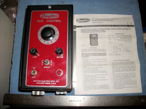 DAYTON SCR CONTROL MOD. 6X165C 115V 1/26-1/6 HP FOR DC MOTORS-WITH MANUAL!