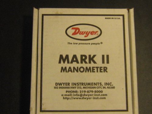 Dwyer Mark II Manometer/Spray Booth Equipment/Pressure Sensor