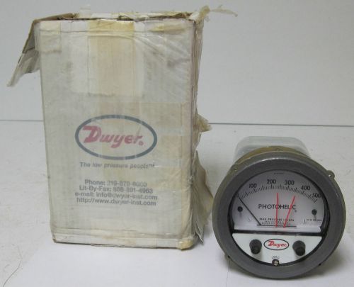 Dwyer 3000-500pac photohelic differential gauge 0 - 500 pascals 0-2&#034; h2o (j4) for sale