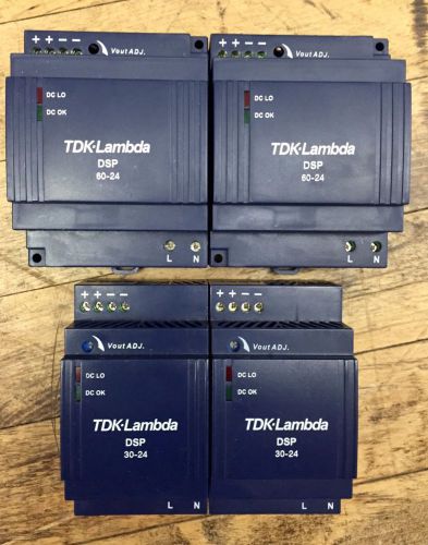 Lot of 5 TDK-Lambda DSP 60-24 / 30-24 Low Profil DIN Rail Power Supply 24VDC