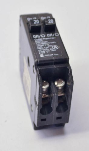 Cutler Hammer BR2020 1 Pole 20/20A Horizontal Tandem Circuit Breaker