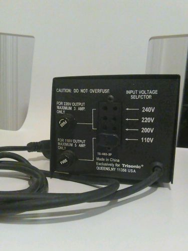 Trisonic TS-403-3P Step-Up &amp; Down Transformer 3 Prong Grounded