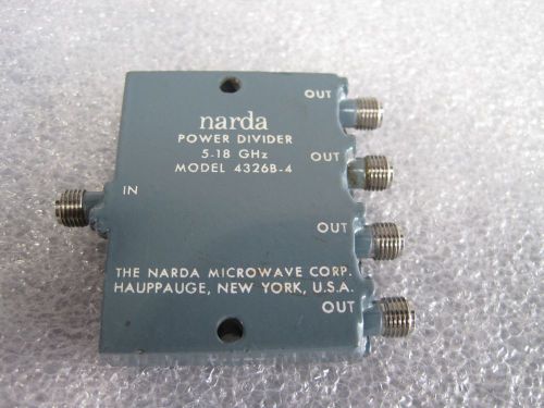#TM137 Narda 4 Way Power Divider Model No. 4326B-4 , 5-18 GHz