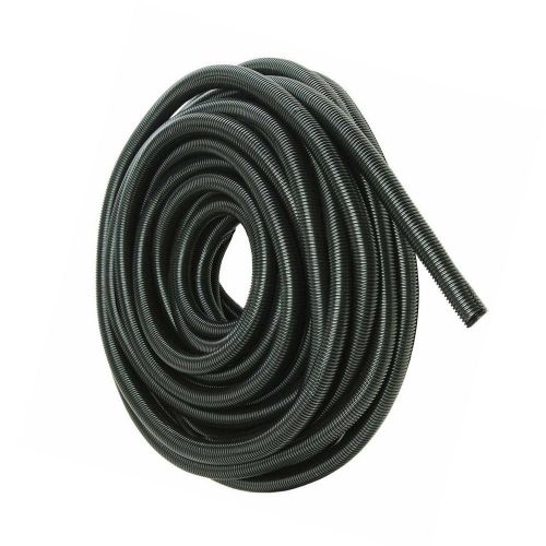 20&#039; Feet 28MM Black Split Loom Wire Flexible Tubing Conduit Hose Cover Cable