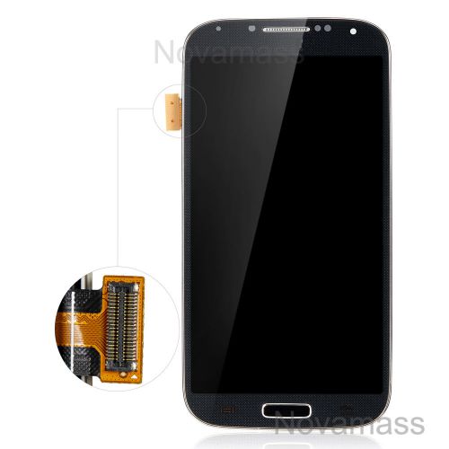LCD Display Touch Digitizer Screen Frame For Samsung Galaxy S4 i9500 Black