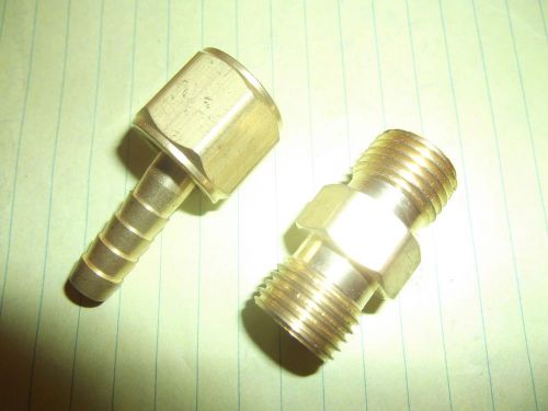Type b brass coupling fitting 9/16&#034; - 18 union hose fitting and hose end unused for sale