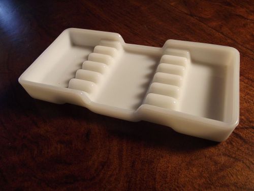 Antique American Cabinet Co. #16A Milk Glass Dentist Instrument Tray Depression