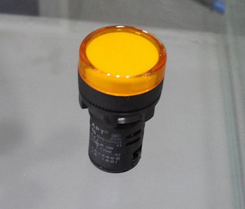 10pcs new 110v 22mm yellow led indicator pilot signal light lamp for sale