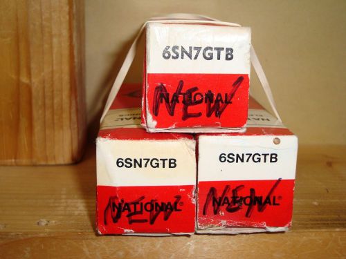 Three nos/nib national 6sn7gtb audio duotriodes-excellent tubes for sale