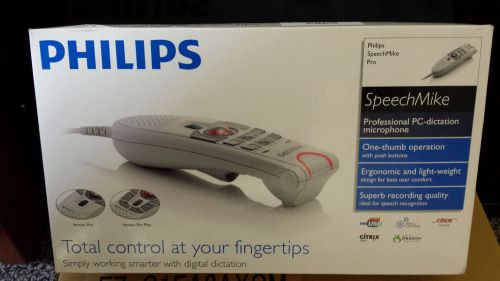 NEW -Philips SpeechMike Pro Plus LFH5276/00 Handheld USB PC Dictation Microphone