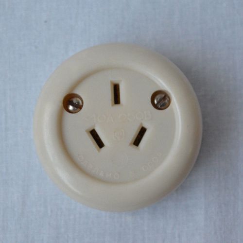 USSR Vintage Wall Socket Electrical 10A/250V plastic outside made Russian