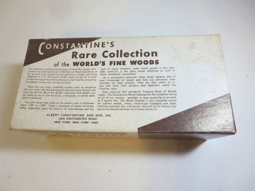 Constantines rare collection fine woods veneers samples 50 in original box