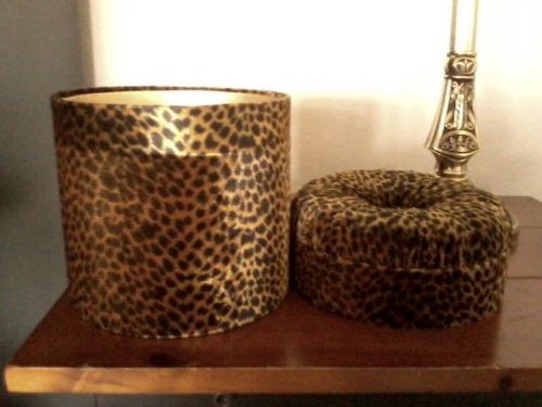 VELVET LEOPARD SKIN DESIGN HATBOX / GIFT BOX BEAUTIFUL AND PLUSH