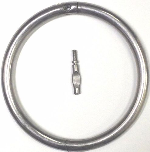 Bull Nose Ring, Stainless Steel, 3/8&#034; Thick, 3.5&#034; Diameter