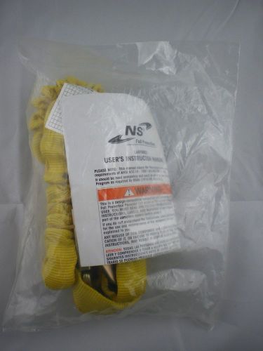 New NS Fall Protection Lanyard Yellow Serial 25656 User Instruct Manual SEALED