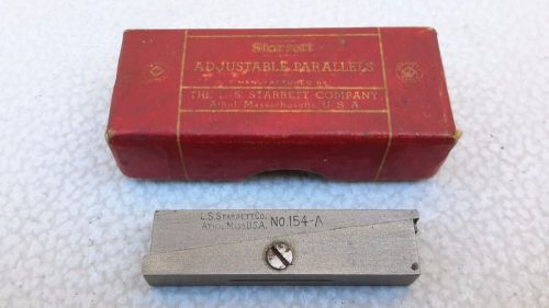 Vintage L.S. Starrett 154A  Adjustable Parallels Machinist Tools 154-A with box!