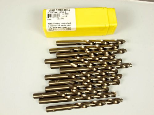 (12) MORSE List No. 2332  &#034;V&#034;; Jobber Length; NAS-907, Type J; Cobalt Drills