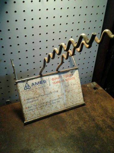 Vintage Hardware Metal Ames Garden Tools Hook Peg Board Hanger Sign, Advertising