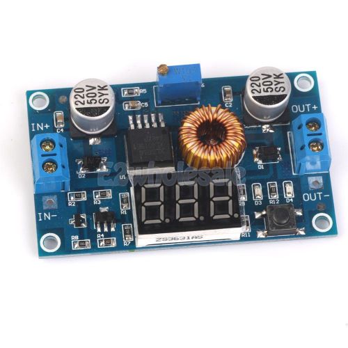 5a 75w dc-dc adjustable step-down converter power supply module w voltmeter for sale