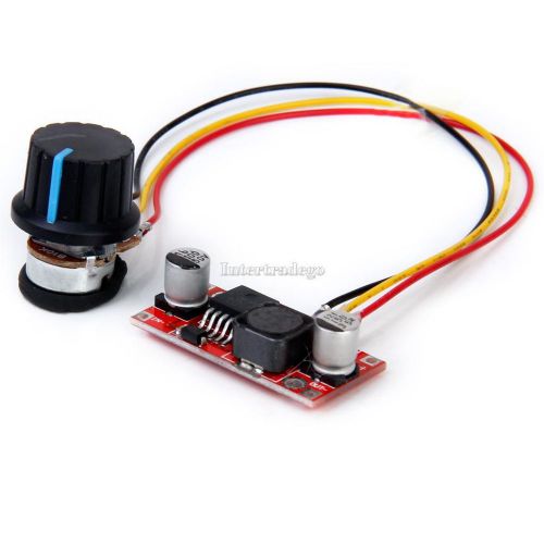 Small DC 6V-24V Motor Speed Control Controller Mould Board w/ External Knob