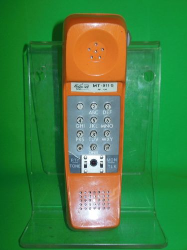 Vintage METRO TEL Linesman TEST Telephone Rotary Touch Tone ORANGE Handset