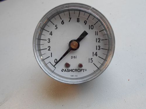 Pressure Gauge 0-15 psi 2&#034; dial 1/4&#034; Npt Back mount 0-15psi