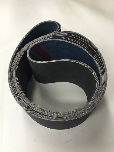 QTY:5 Silicon Carbide 4&#034; X 106&#034; 400 Grit Wet Dry Sanding Belt FREE PRIORITY SHIP