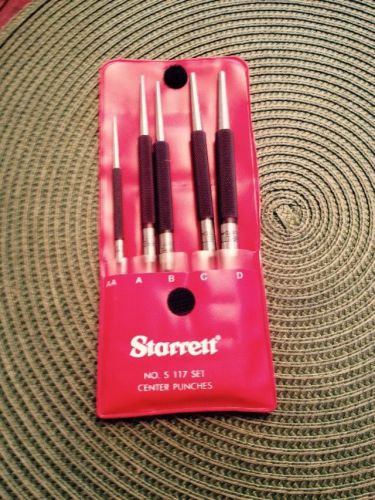 STARRETT No.S 117  5 Piece CENTER PUNCH SET In Original Case
