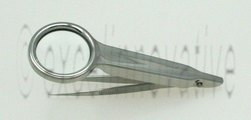 6 Magnifying Splinter Forceps 3.5&#034; Smooth Tips